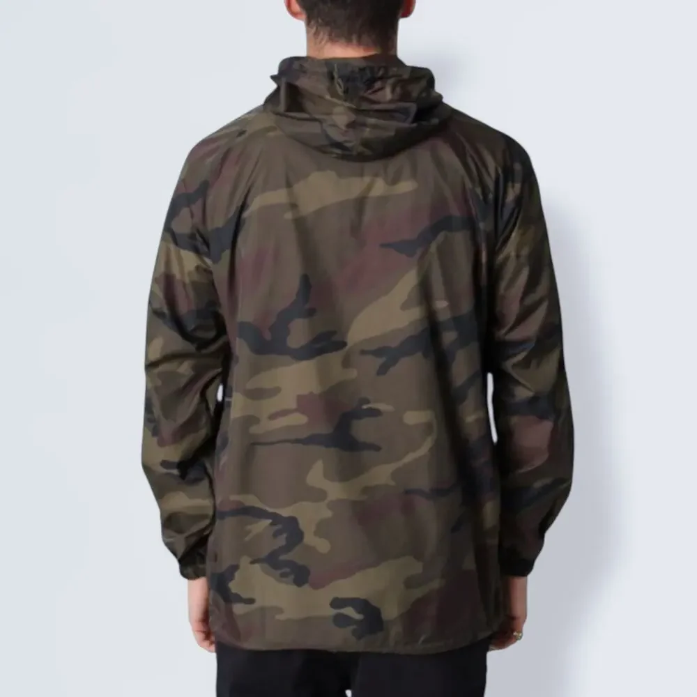 Primitive Camo Hooded Anorak 1/4 Zip Jacket Windbreaker M Gorpcore Skateboarding